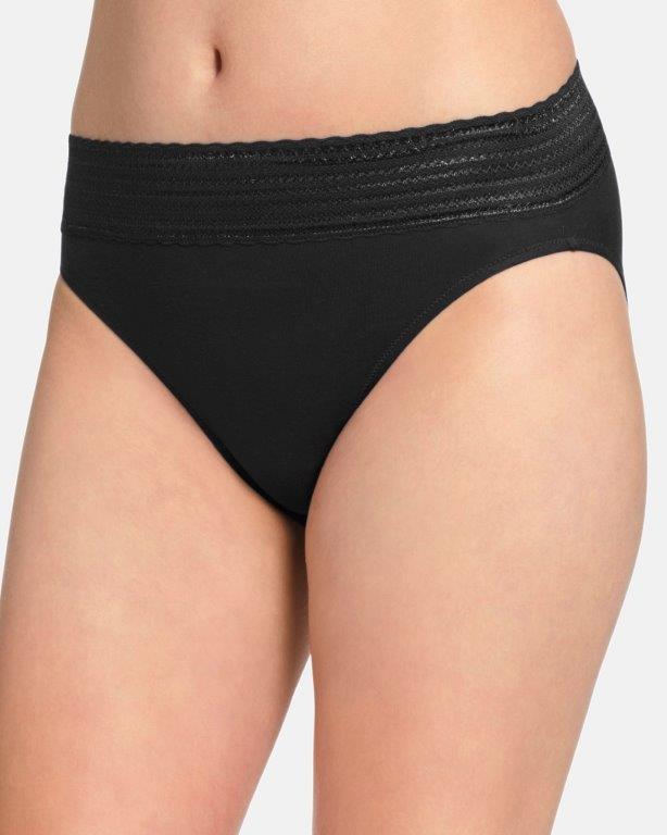 Warner's Keeps You Cool Hi-Cut Mesh Microfibre Panty- Dark Beige